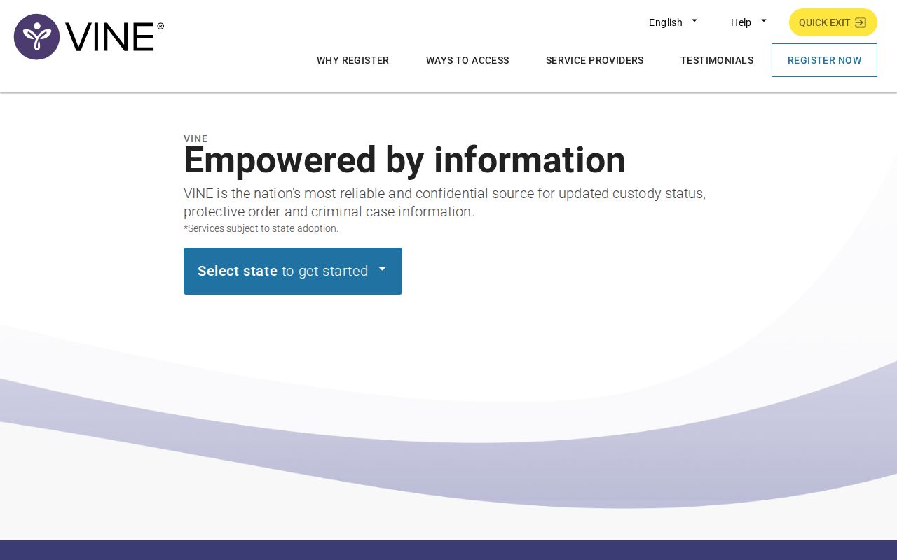 Maryland VINELink neutral offender search interface